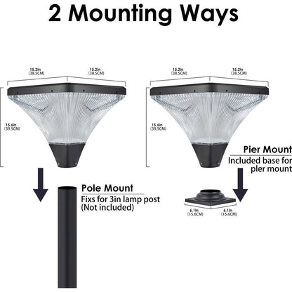 Solar Street Lamp Cap with Base 1 pack