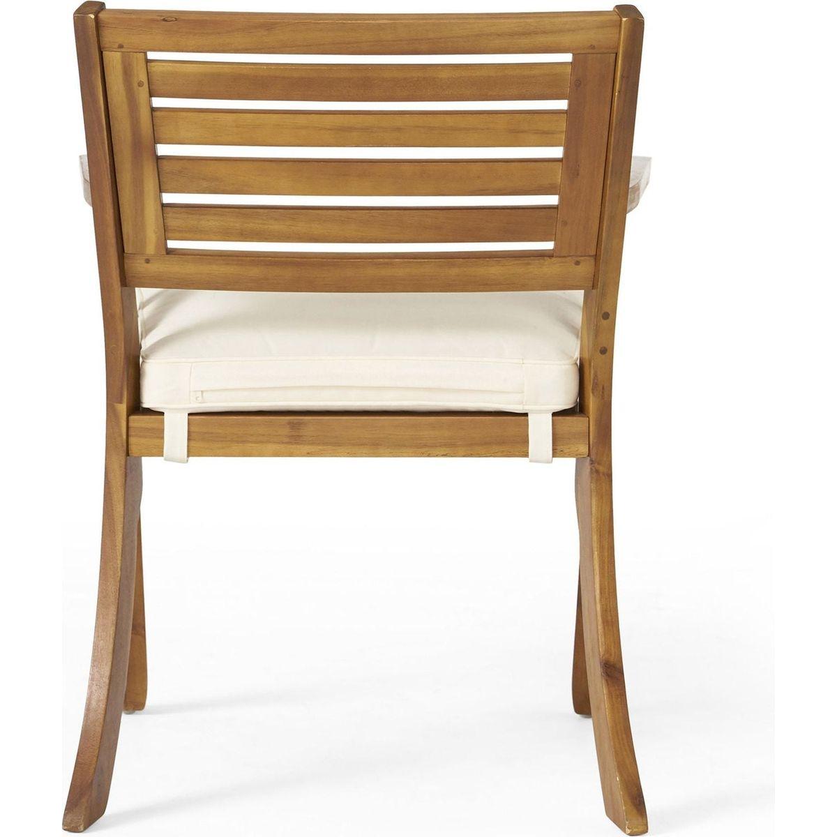 HERMOSA 5 PIECE WOOD DINING SET WITH CUSHIONS