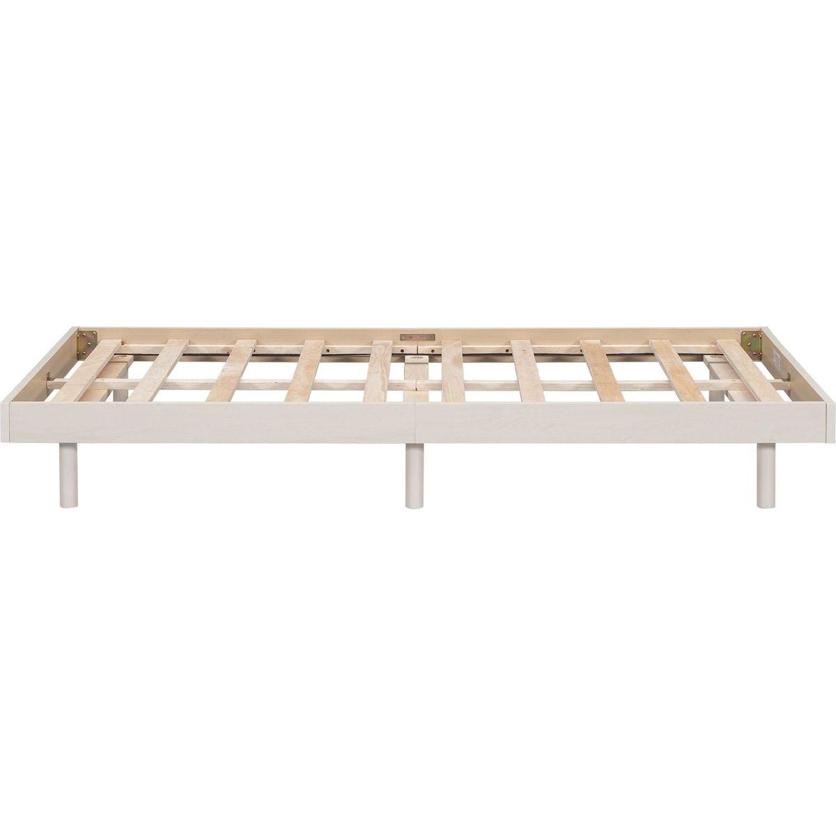 Modern Design Twin Size Floating Platform Bed Frame for White Washed Color