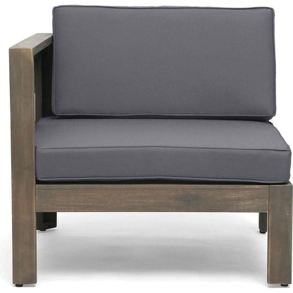 ALCOVE LSHAPE SOFA SET, DARK GREY