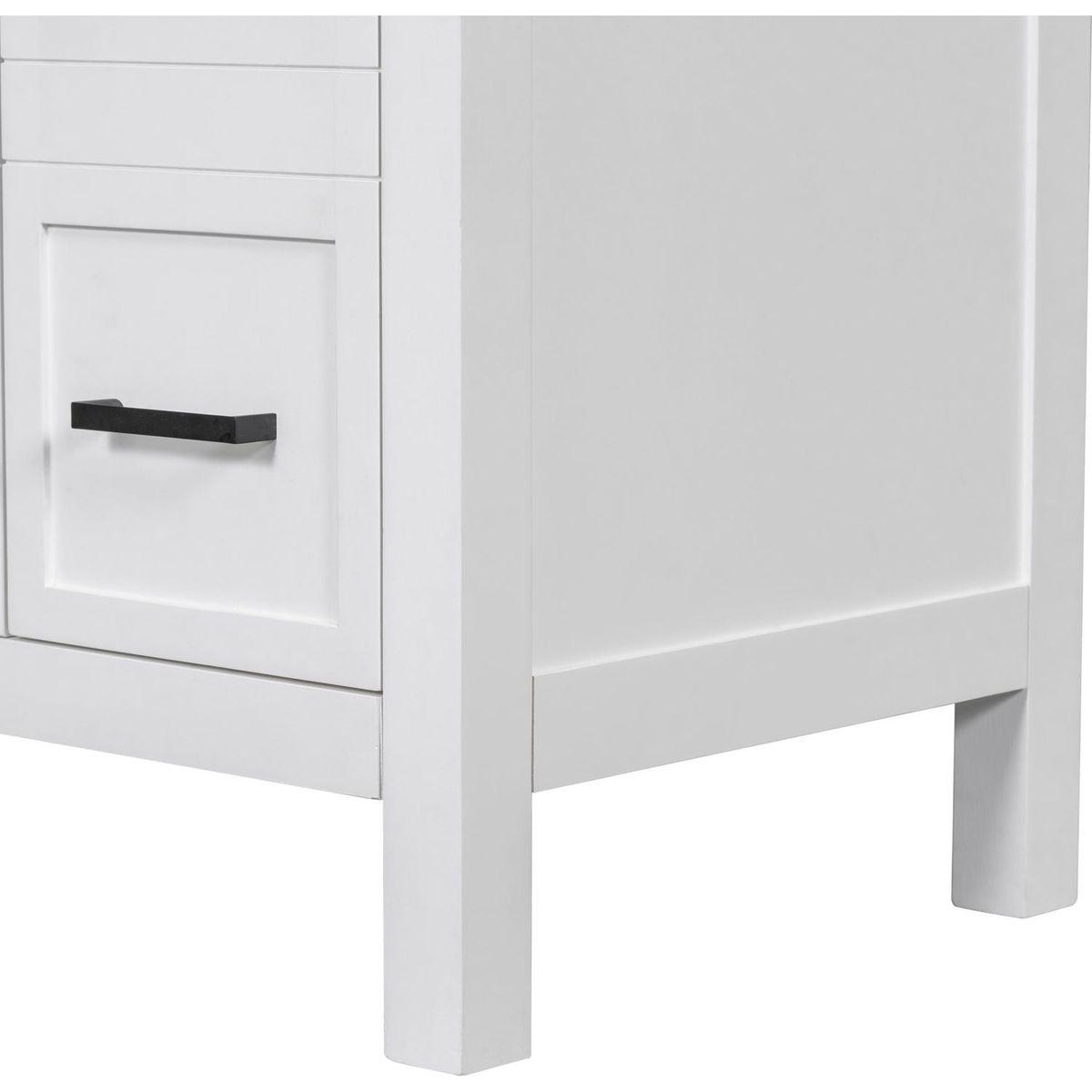 36" Bathroom Vanity Cabinet with Resin Integrated Sink - 4 Drawers, 2 Doors