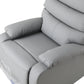 Large Manual Recliner Chair for Living Room,Lying flat at 150 degrees,Cat scratch fabric,Light gray