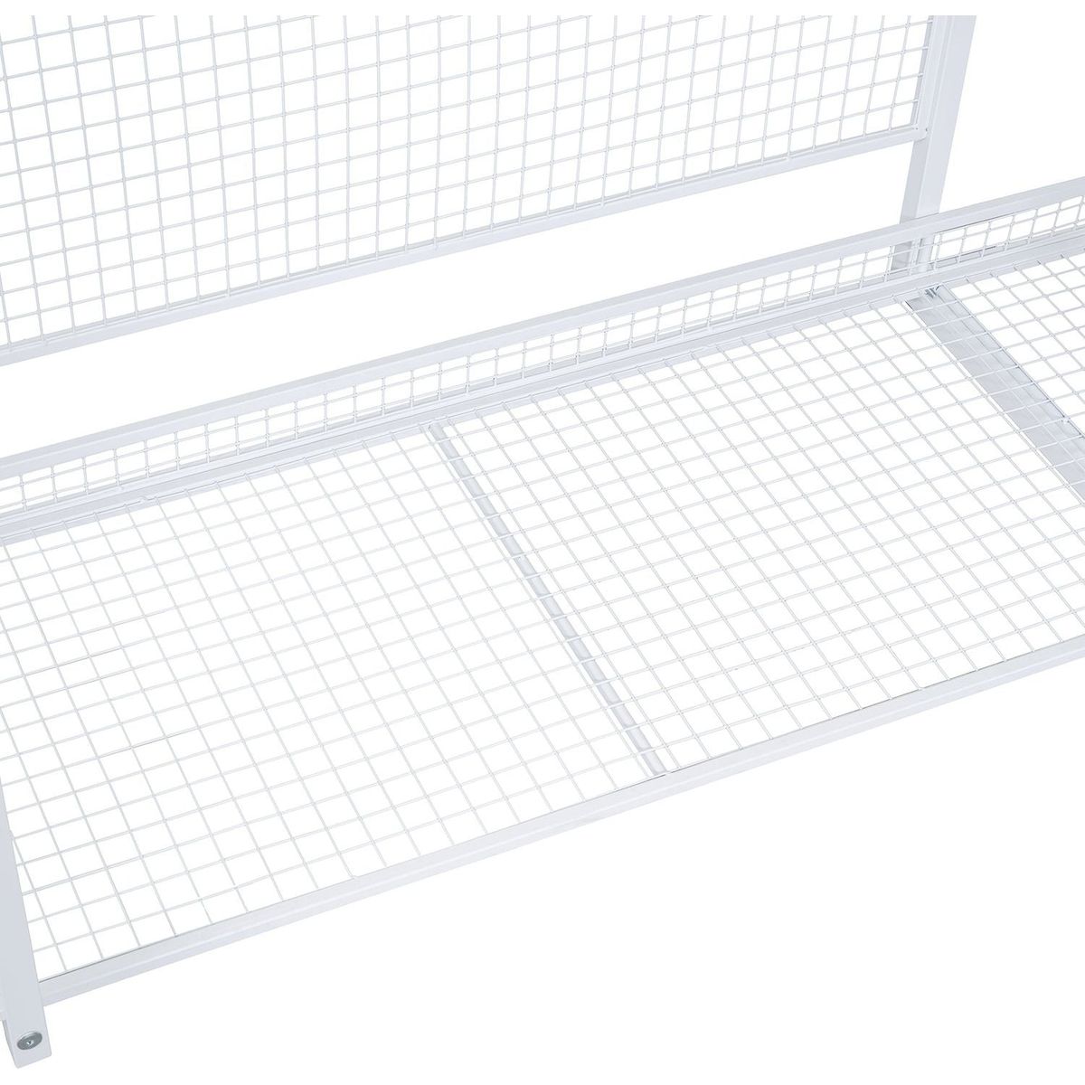 Open-Style Wardrobe with Hanging Rails, Shelves and Drawers, White