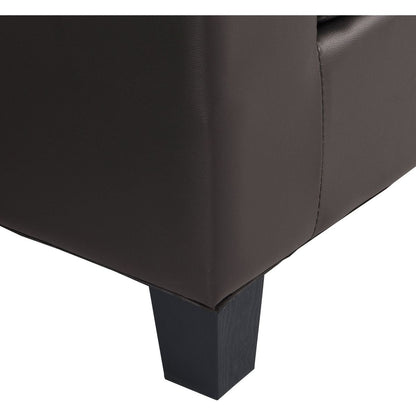 Sectional Sofa Set for Living Room with L Shape Chaise Lounge, cup holder and Left or Right Hand Chaise Modern 4 Seat (Chocolate brown)