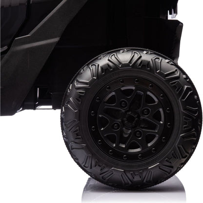 24V Two-Seater Kids Ride On UTV W/Parents Remote Control,Four-Wheel Suspension,Slow Start,Large wheel design,Anti-collision bar,Storage space,Music,USB,Bluetooth,Volume control,LED lights for Kids 3+.