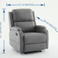 Best Choice Recliner Chair Living Room Reclining Sofa Chair, Home Theater Seating Modern Recliner, Manual Recliner Sofa Chair for Living Room/Office/Apartment, Easy-to-Reach Side Button - Gray