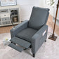 Recliner Chairs for Adults, Adjustable Recliner Sofa with Mobile Phone Holder & Cup Holder, Modern Reclining Chairs Fabric Push Back Recliner Chairs for Living Room, Bedroom, Gray