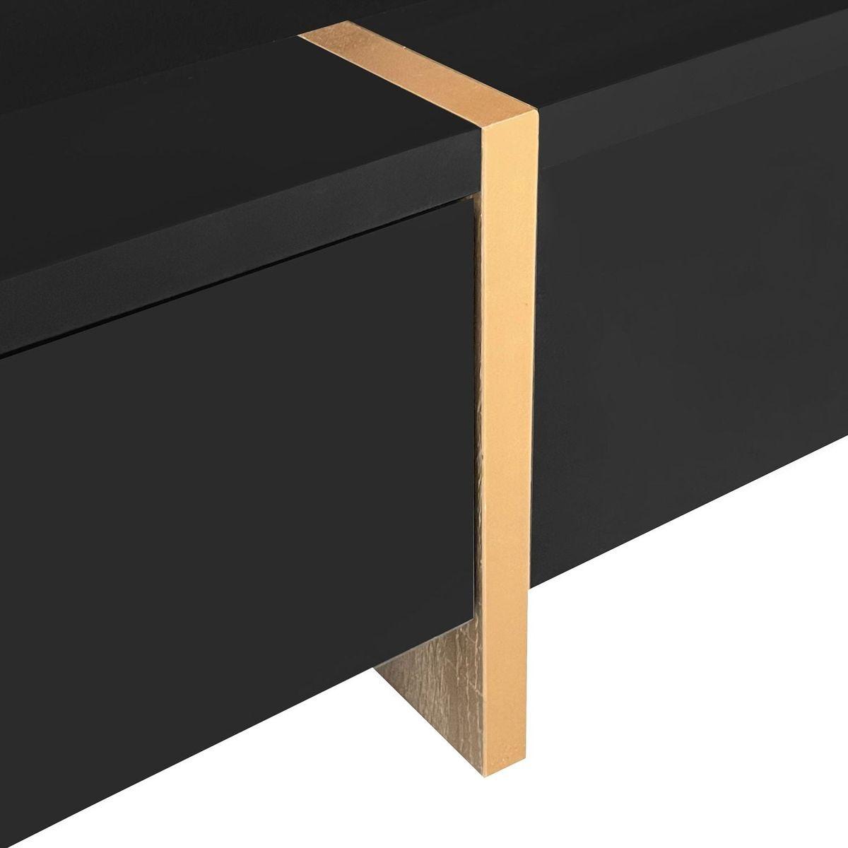 Modern High Gloss Coffee Table with 4 Drawers, Multi-Storage Square Cocktail Tea Table with Wood Grain Legs, Center Table for Living Room, 31.5"x31.5", Black