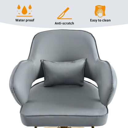 Elegant Barber Chair,Salon Chair for Hair Stylis,with Heavy Duty Hydraulic Pump Adjustable Barber Chair for Beauty Salon Spa Equipment,Gray