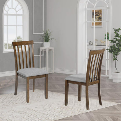 Dining Chairs set for 4,Kitchen Chair with Padded Seat, Side Chair for Dining Room, Walnut