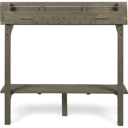 Outdoor Acacia Wood Balcony Bar Table, Gray Finish
