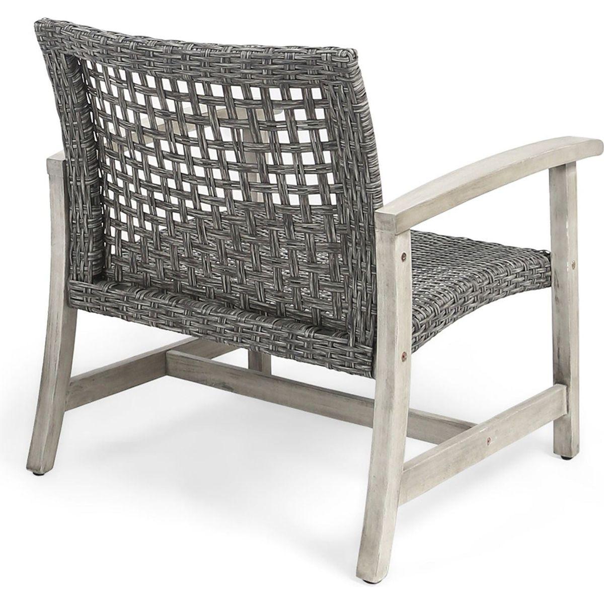 HAMPTON WOOD + WICKER CLUB CHAIR