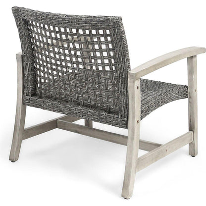 HAMPTON WOOD + WICKER CLUB CHAIR