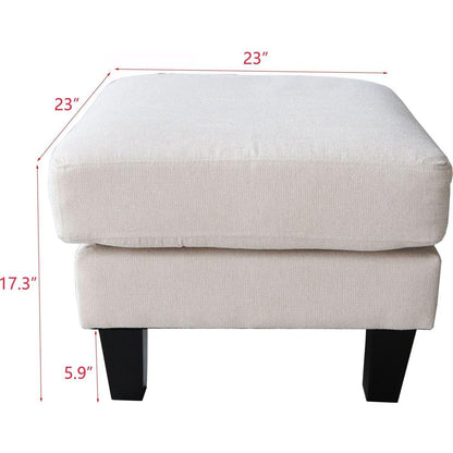 Fabric Ottoman Beige