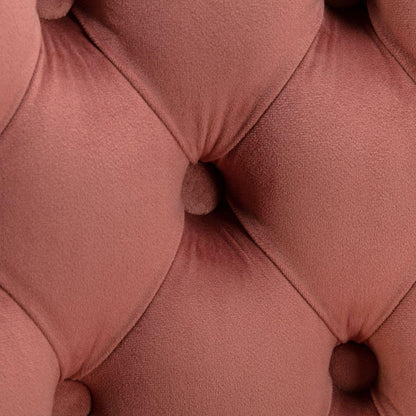 Swivel Velvet Barstools Adjusatble Seat Height from 25-33 Inch, Modern Upholstered Chrome base Bar Stools with Backs Comfortable Tufted for Home Pub and Kitchen Island, Pink,Set of 2