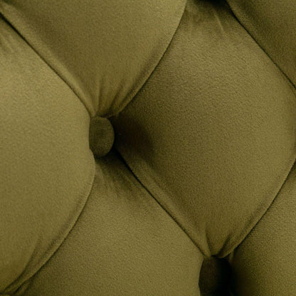 Swivel Velvet Barstools Adjusatble Seat Height from 25-33 Inch, Modern Upholstered Chrome base Bar Stools with Backs Comfortable Tufted for Home Pub and Kitchen Island, Olive-Green,Set of 2