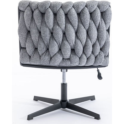 Armless Office Desk Chair No Wheels, GREY