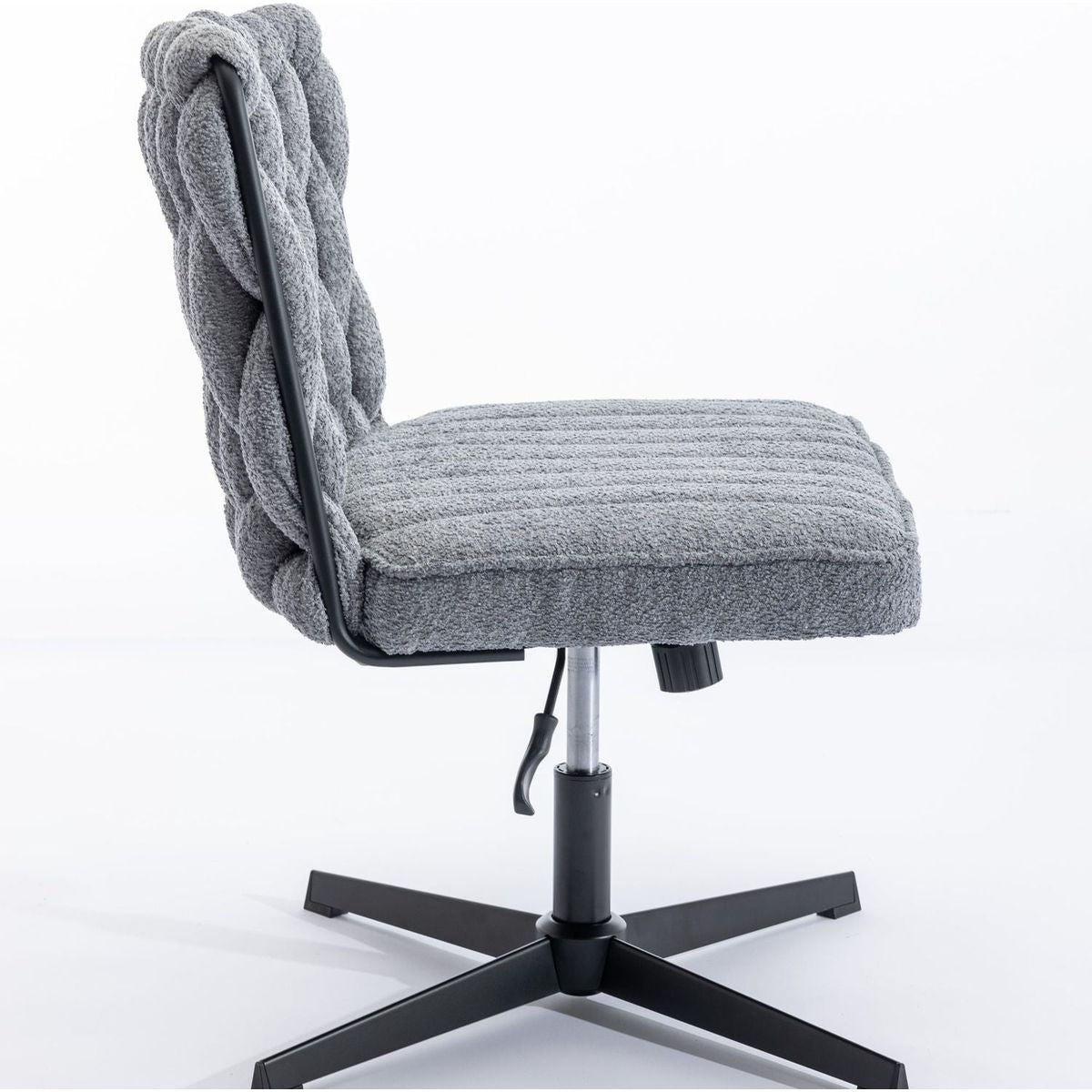 Armless Office Desk Chair No Wheels, GREY