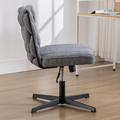 Armless Office Desk Chair No Wheels, GREY