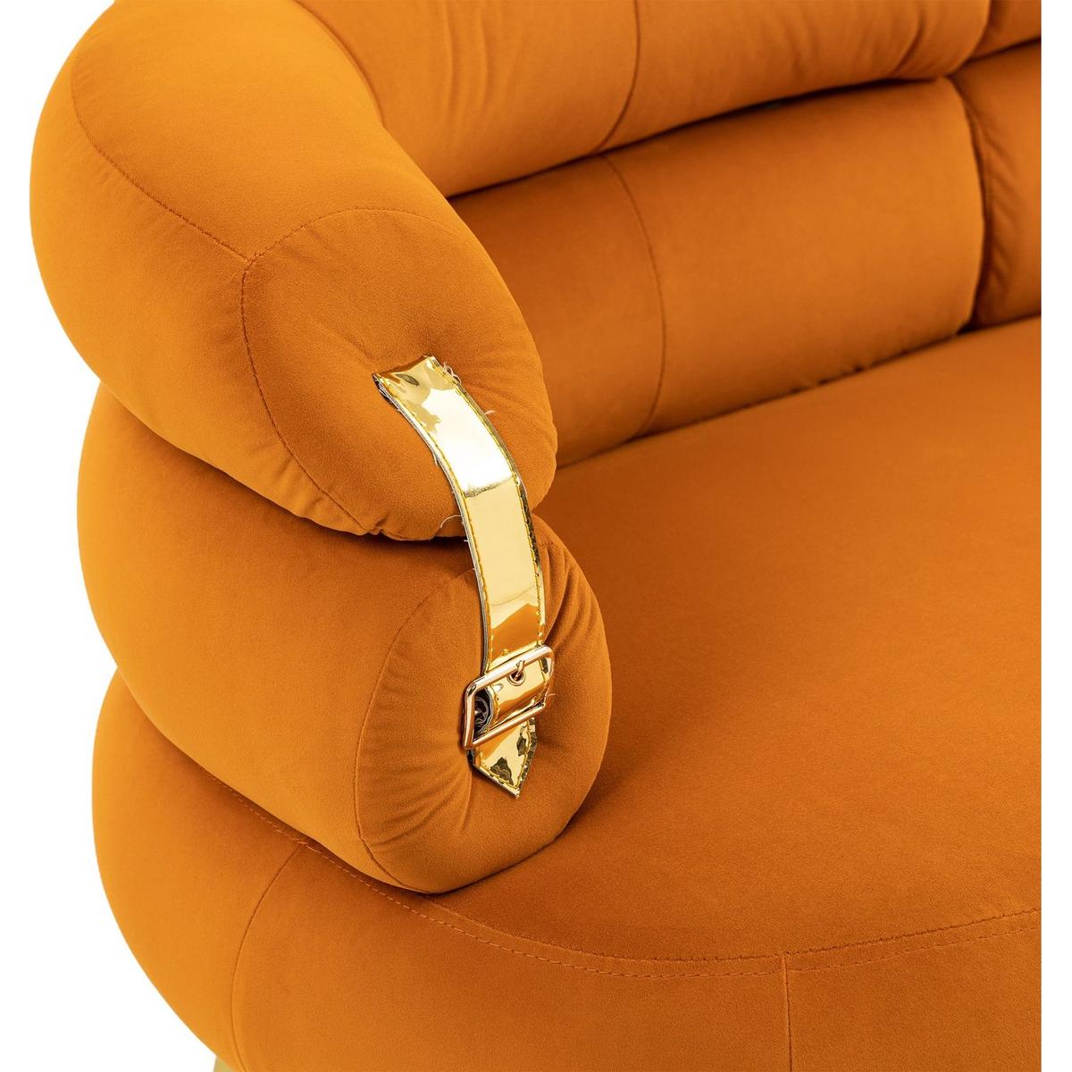 Accent Chair, leisure chair with Golden feet