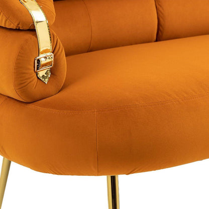 Accent Chair, leisure chair with Golden feet