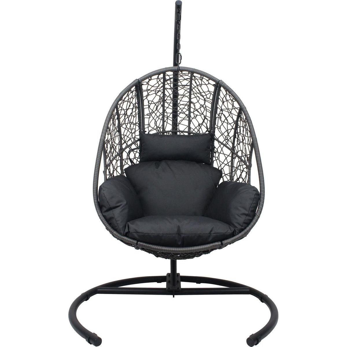 New Comming Outdoor Indoor PE wicker Swing Egg Chair Gray Color