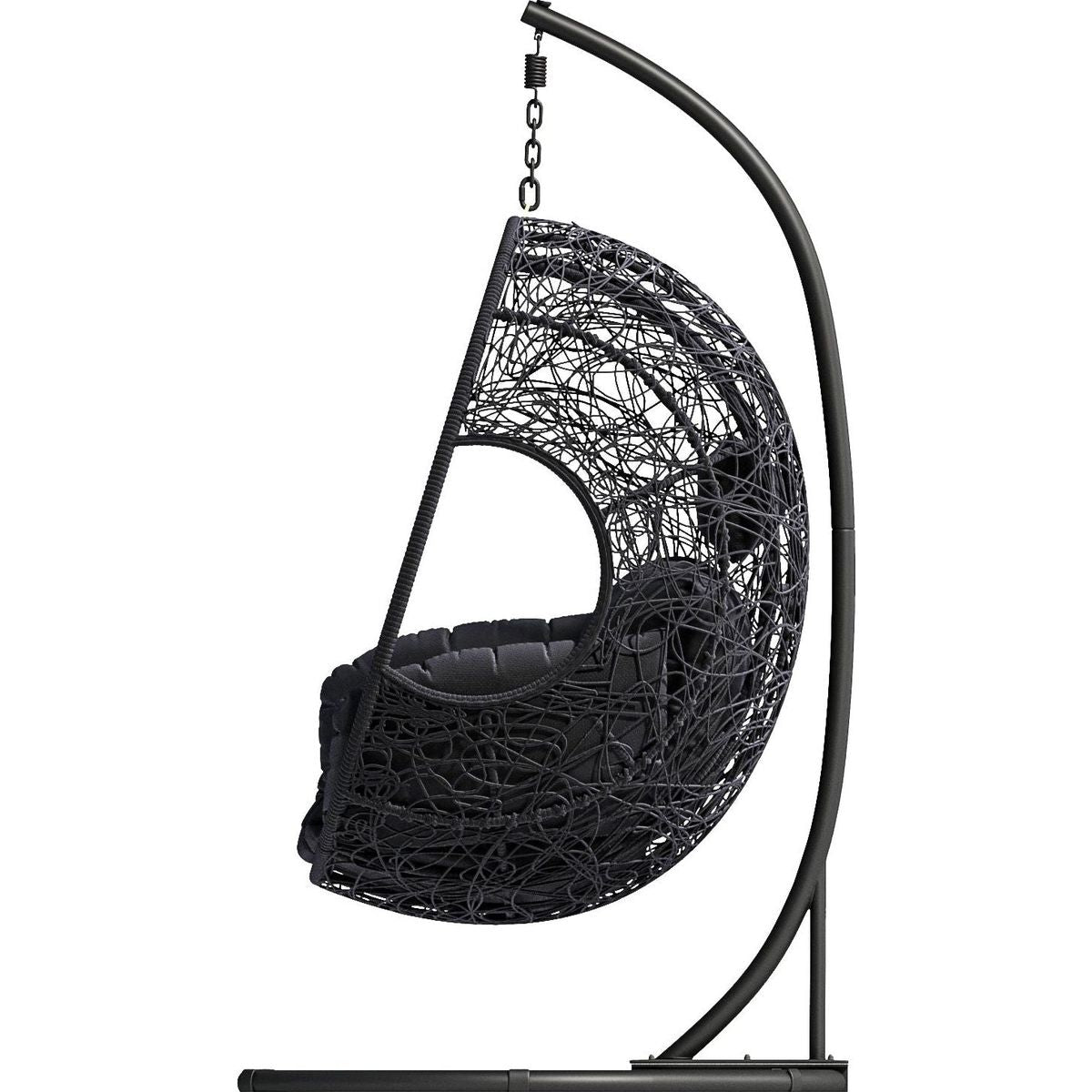 New Comming Outdoor Indoor PE wicker Swing Egg Chair Gray Color