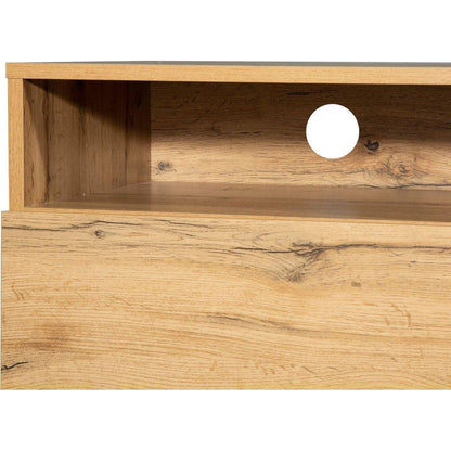 Modern TV Stand for 80" TV with Double Storage Space, Media Console Table, Entertainment Center with Drop Down Door for Living Room, Bedroom, Home Theatre