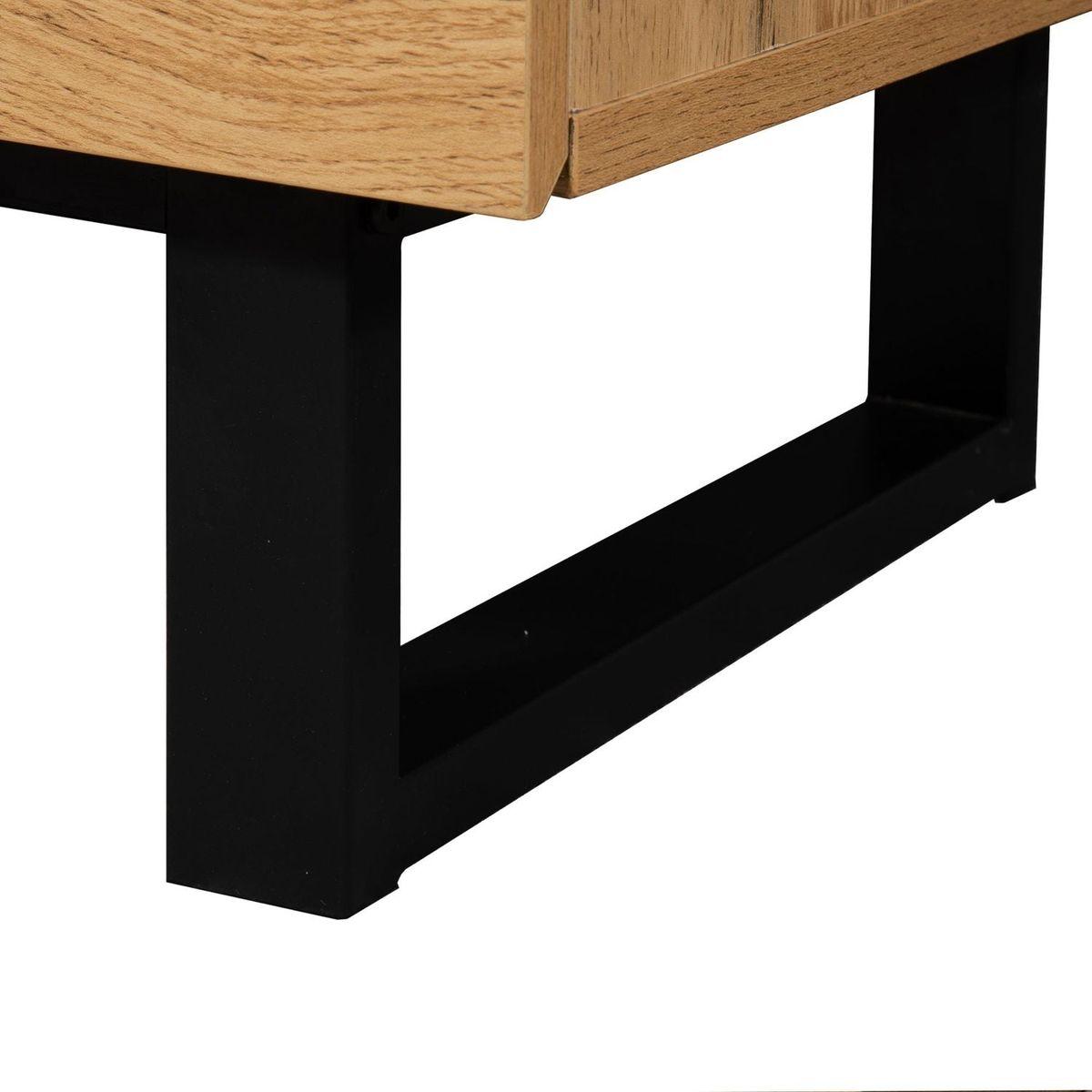 Modern TV Stand for 80" TV with Double Storage Space, Media Console Table, Entertainment Center with Drop Down Door for Living Room, Bedroom, Home Theatre