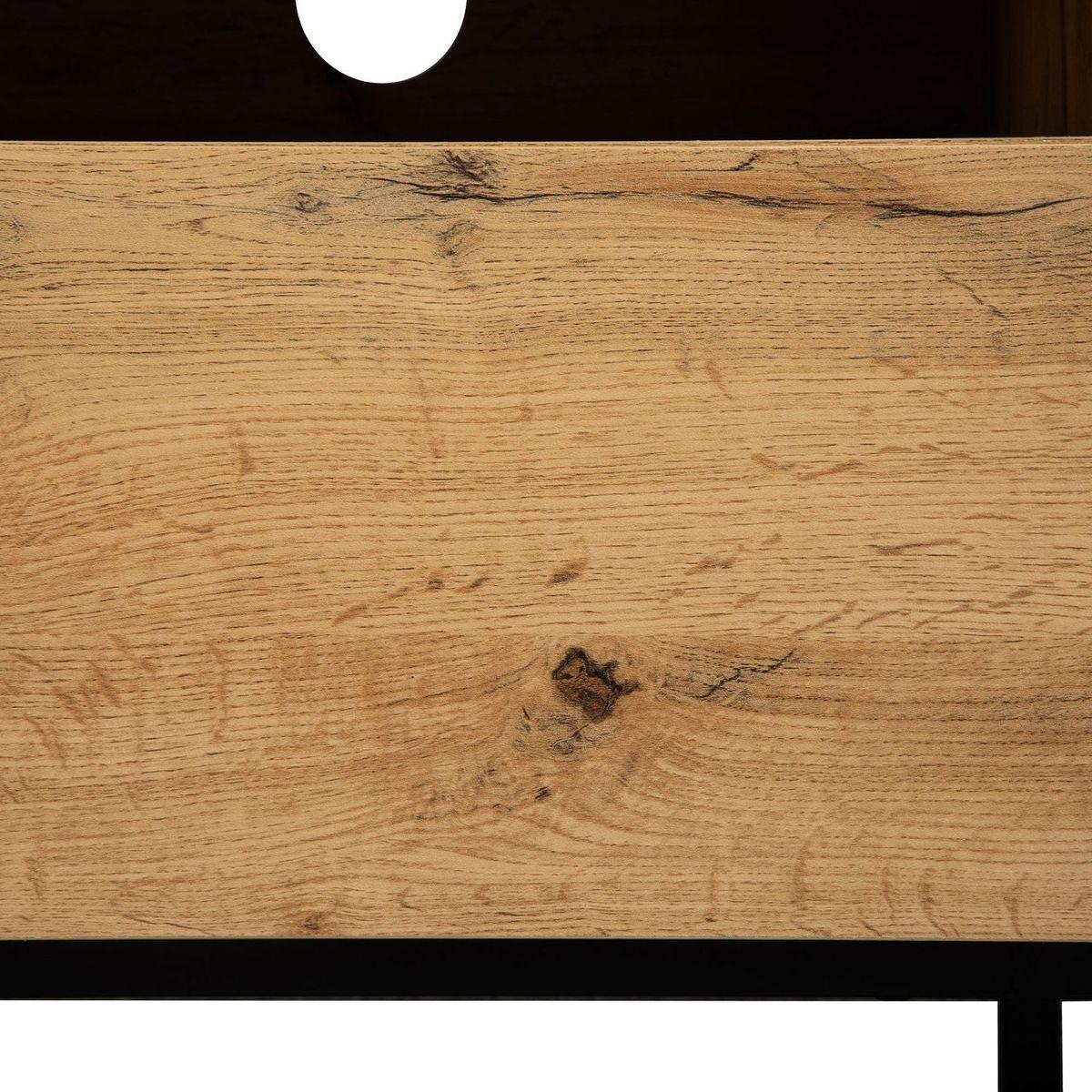 Modern TV Stand for 80" TV with Double Storage Space, Media Console Table, Entertainment Center with Drop Down Door for Living Room, Bedroom, Home Theatre