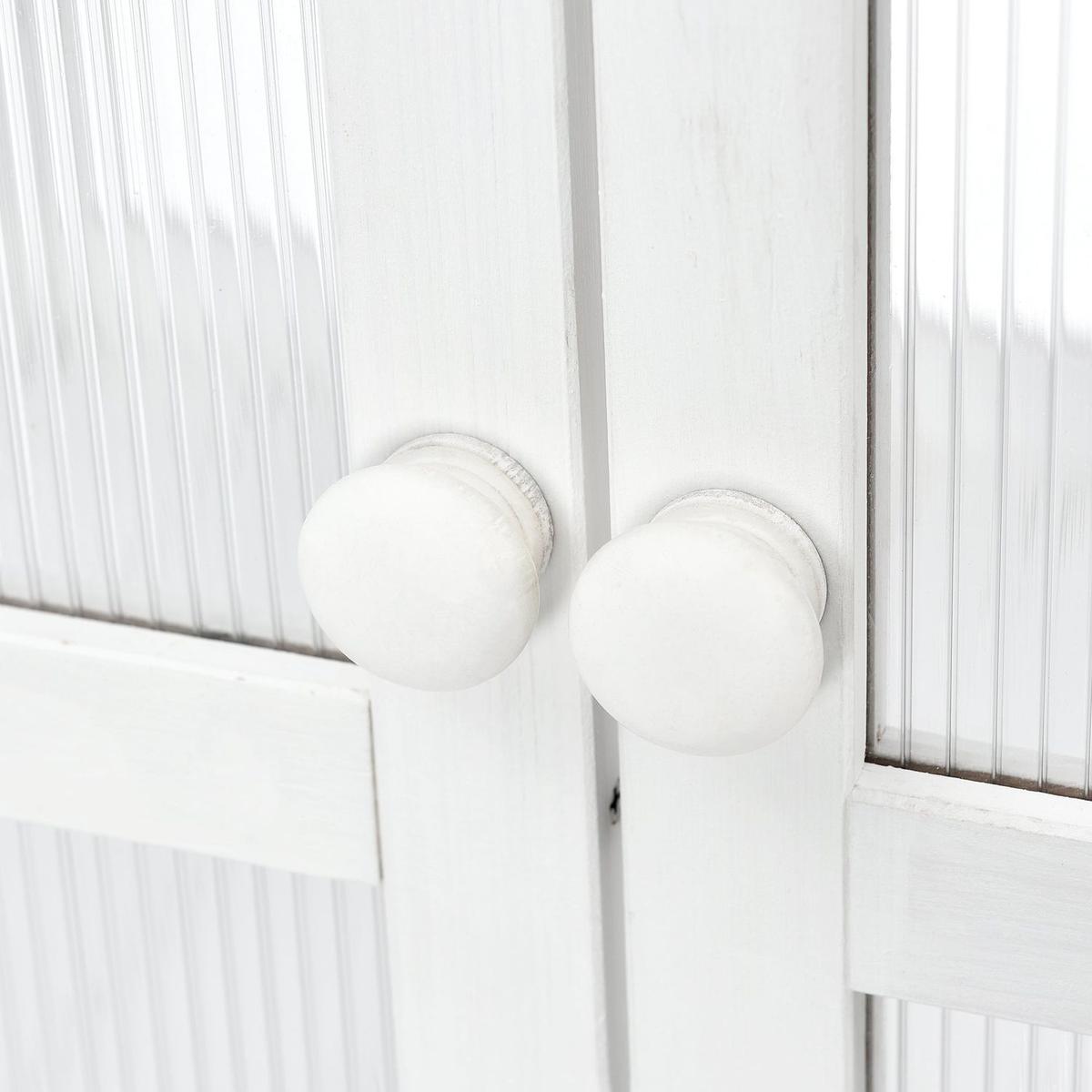 62inch Height Wood Large Greenhouse Balcony Portable Cold Frame with Wheels and Adjustable Shelves for Outdoor Indoor Use, White