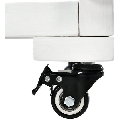 62inch Height Wood Large Greenhouse Balcony Portable Cold Frame with Wheels and Adjustable Shelves for Outdoor Indoor Use, White