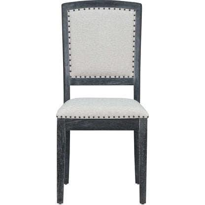 Rustic Extendable 84inch Dining Table Set with 24inch Removable Leaf, 6 Upholstered Armless Dining Chairs and 2 Padded Arm Chairs, 9 Pieces, Black