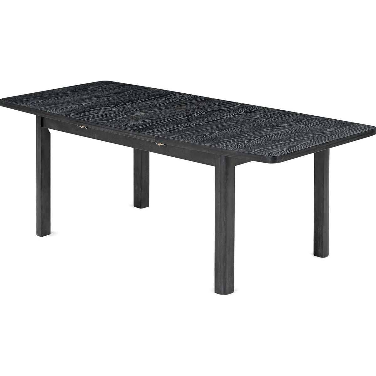 Rustic Extendable 84inch Dining Table Set with 24inch Removable Leaf, 6 Upholstered Armless Dining Chairs and 2 Padded Arm Chairs, 9 Pieces, Black