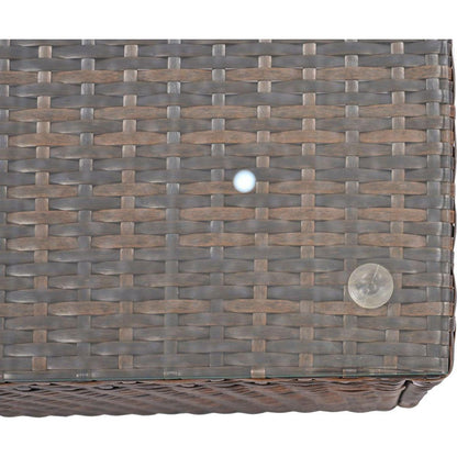6-Piece Patio Outdoor Conversation Round Sofa Set, PE Wicker Rattan Separate Seating Group with Coffee Table, Brown