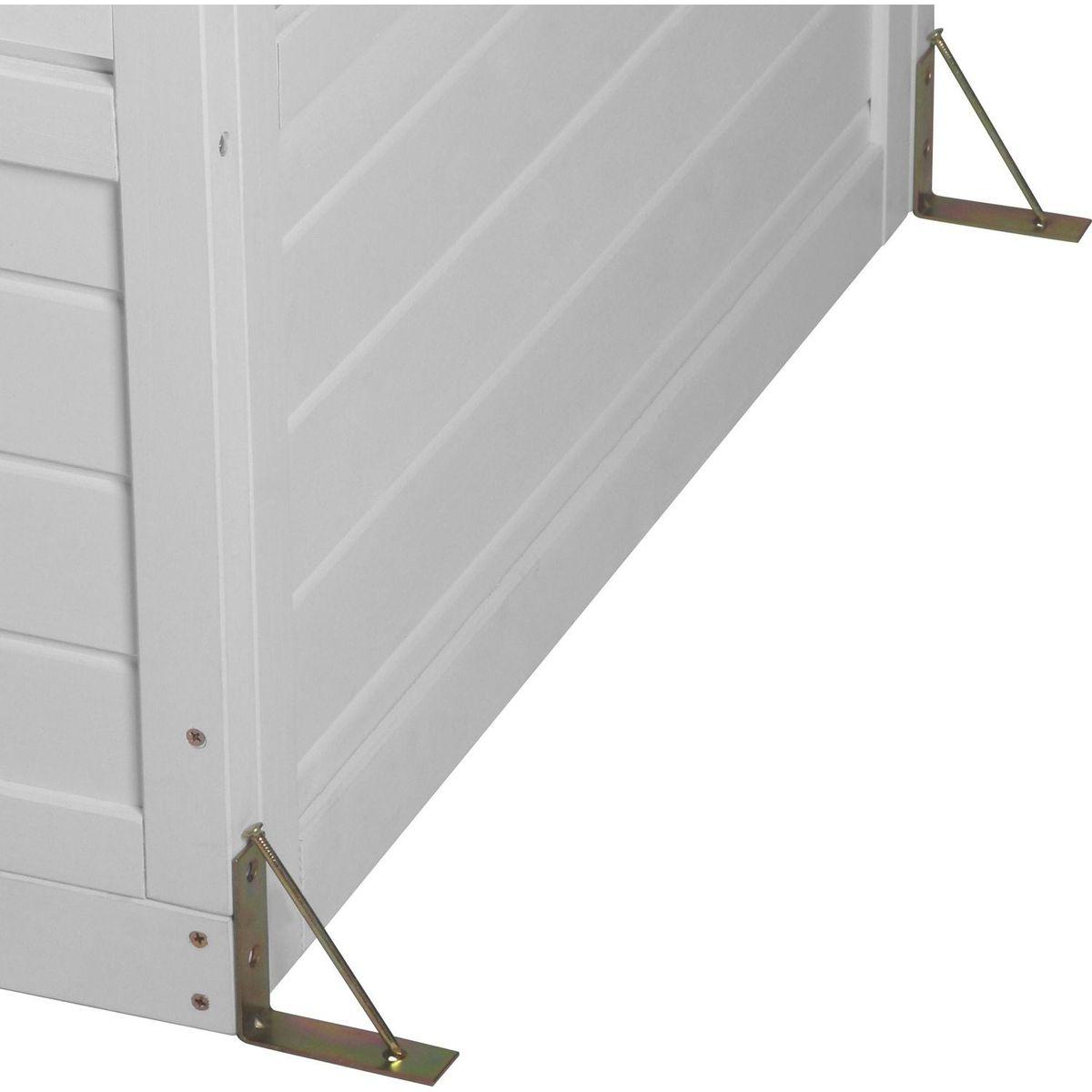 78-inch Wooden Greenhouse Cold Frame with 4 Independent Skylights and 2 Folding Middle Shelves, Walk-in Outdoor Greenhouse, White