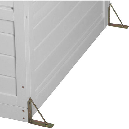 78-inch Wooden Greenhouse Cold Frame with 4 Independent Skylights and 2 Folding Middle Shelves, Walk-in Outdoor Greenhouse, White