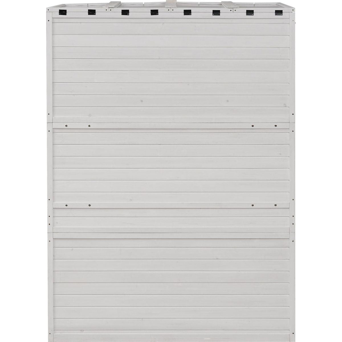 78-inch Wooden Greenhouse Cold Frame with 4 Independent Skylights and 2 Folding Middle Shelves, Walk-in Outdoor Greenhouse, White