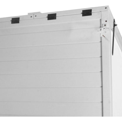 78-inch Wooden Greenhouse Cold Frame with 4 Independent Skylights and 2 Folding Middle Shelves, Walk-in Outdoor Greenhouse, White