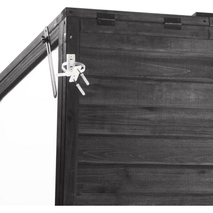 78-inch Wooden Greenhouse Cold Frame with 4 Independent Skylights and 2 Folding Middle Shelves, Walk-in Outdoor Greenhouse, Black