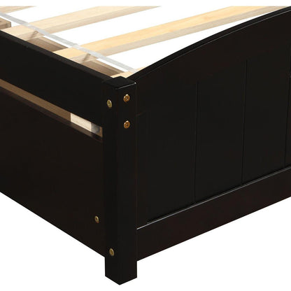 Twin size Platform Bed with Two Drawers, Espresso