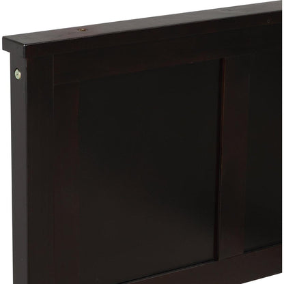 Platform Storage Bed, 2 drawers with wheels, Twin Size Frame, Espresso