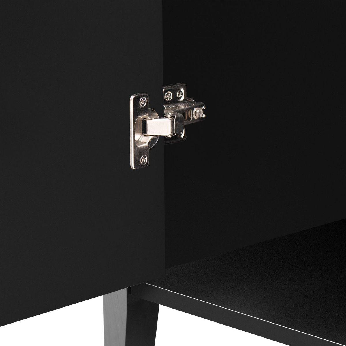 Featured Three-door Storage Cabinet with Metal Handles, Suitable for Corridors, Entrances, Living rooms, and Bedrooms