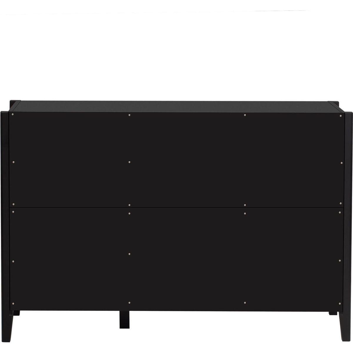 Featured Three-door Storage Cabinet with Metal Handles, Suitable for Corridors, Entrances, Living rooms, and Bedrooms