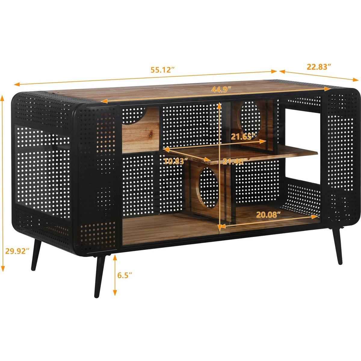 55.12 "Spacious Cat House with Tempered Glass, for Living Room, Hallway, Study and Other Spaces