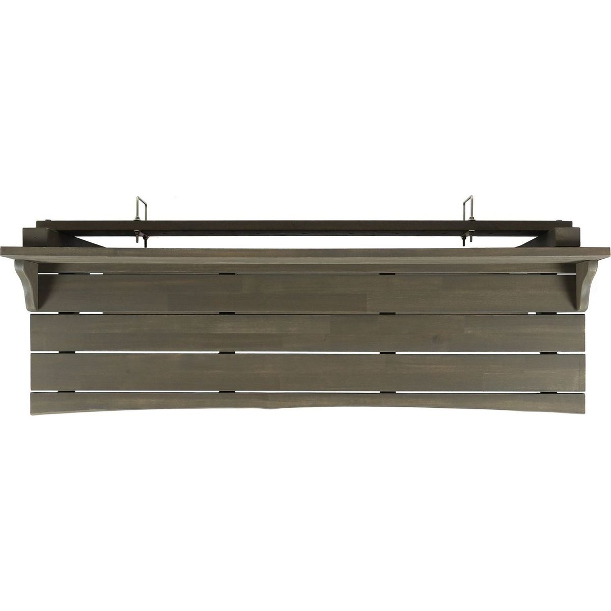 Outdoor Acacia Wood Balcony Bar Table, Gray Finish