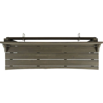 Outdoor Acacia Wood Balcony Bar Table, Gray Finish