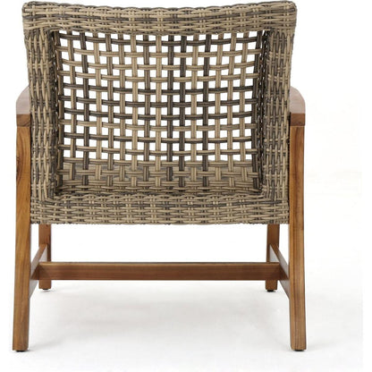 HAMPTON WOOD + WICKER CLUB CHAIR