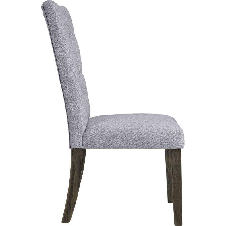 Merel Side Chair (Set-2) in Gray Fabric & Gray Oak