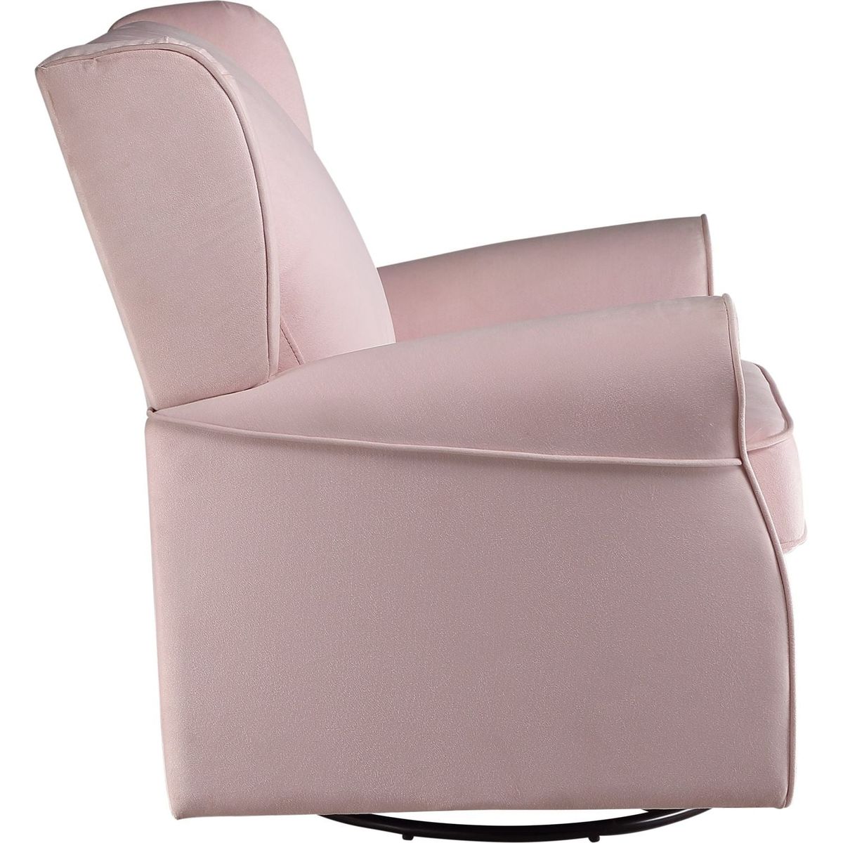 Tamaki Swivel Chair w/Glider, Pink Fabric